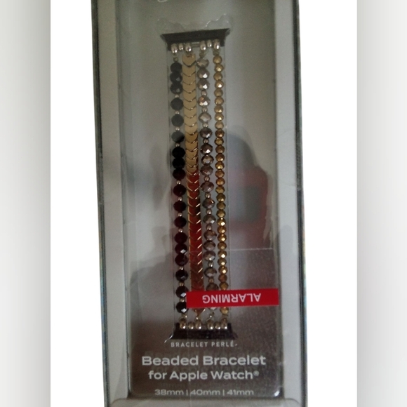 Apple - New In Box,Beaded Gold & Silver Tone Bracelet For Apple Watch Size 38-41 - Picture 3 of 3